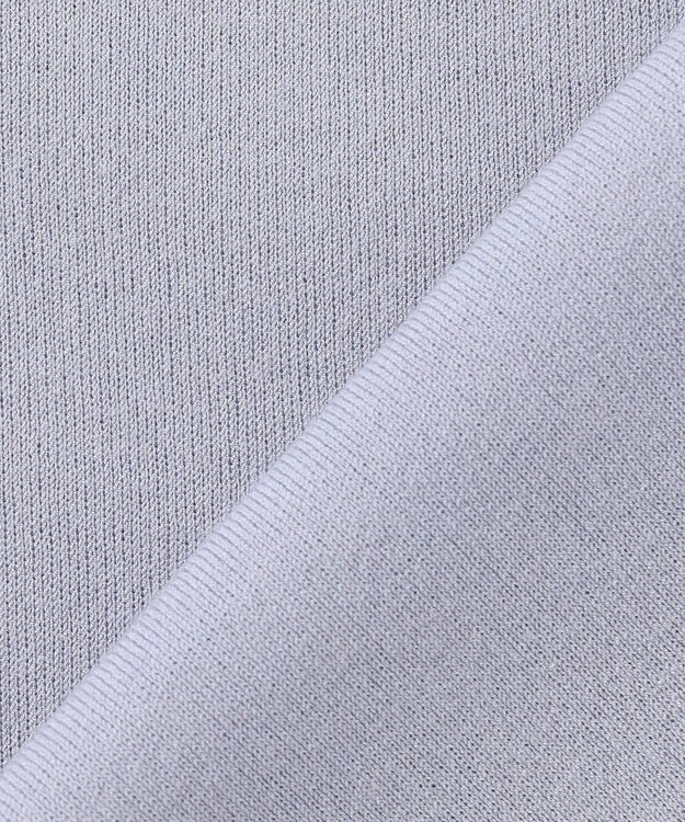 J.PRESS LADIES L 【洗える】HOODIE ニット パーカー サックスブルー系