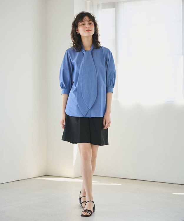 #Newans 【洗濯機可能/シワになりにくい】ラビットタイシャツ デニム