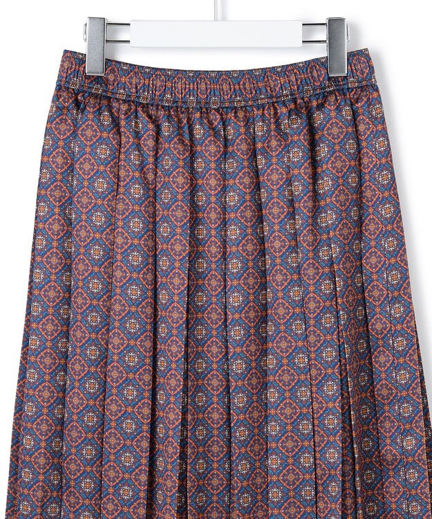 J.PRESS YORK STREET 【WOMEN】オリジナルプリント プリーツスカート ネイビー系5