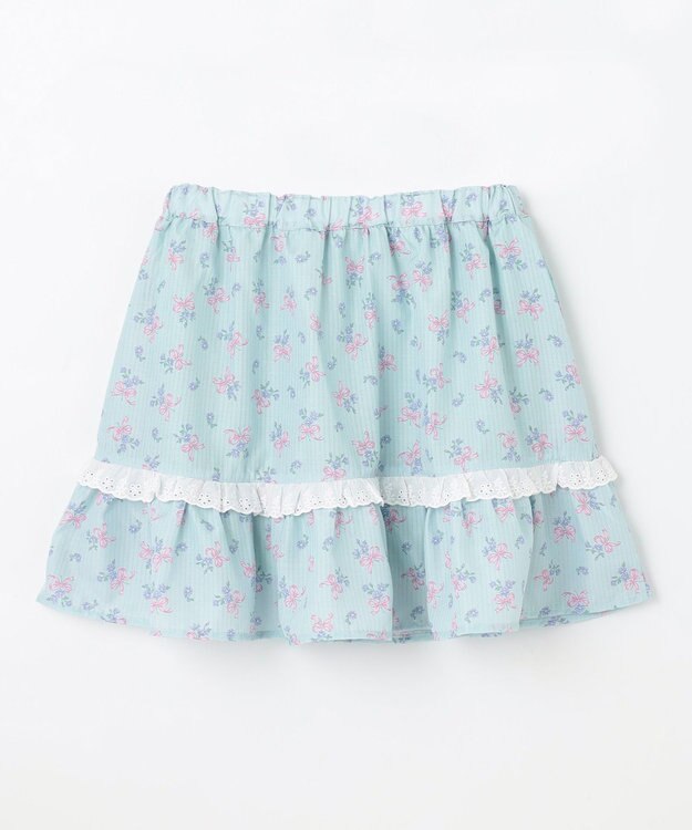 ANY KIDS フラワー×リボン スカパン ミント