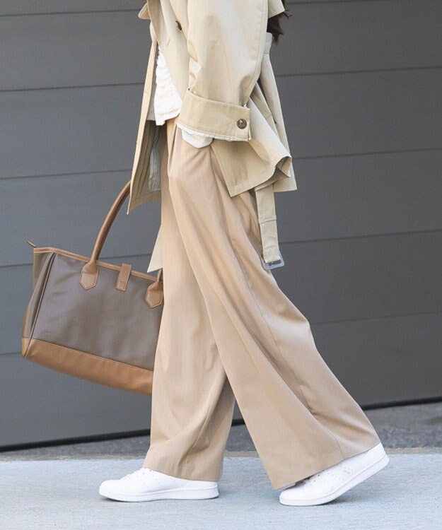 CRAFT STANDARD BOUTIQUE ストライプタックカーブパンツ Stripe Beige