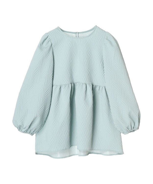 Green Parks ・ＥＬＥＮＣＡＲＥ　ＤＵＥ　フクレジャカードブラウス Sax