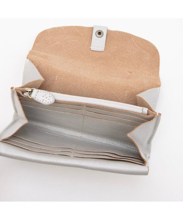 UNBILLION アトランタ ATLANTA / 牛革かぶせ長財布 シルバーグレー