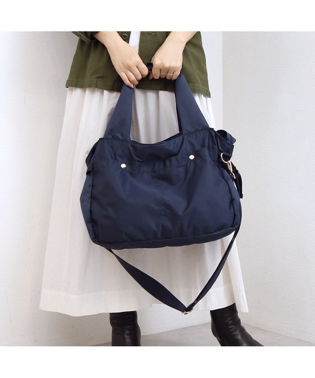 UNBILLION カシュカシュ cachecache / ナイロンタウン2wayボストンバッグ ネイビー