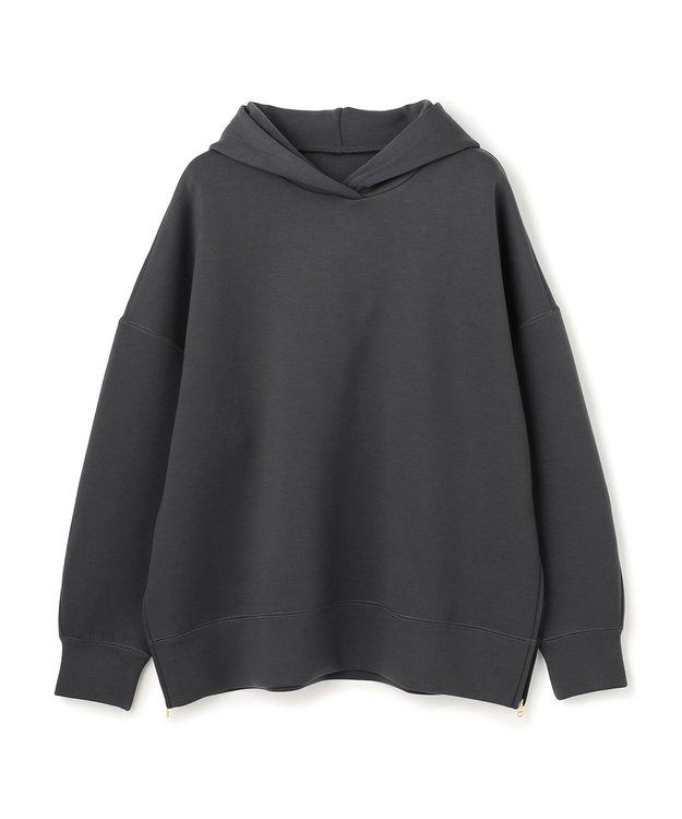 UNFILO BEAUTY FORM JERSEY サイドZIP フーディ チャコール