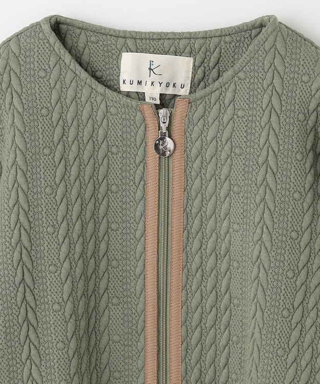 組曲 KIDS 【110-140cm】ホイップキルト ブルゾン カーキ系