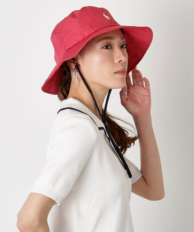 MOONBAT POLO RALPH LAUREN 刺繍 リップパラソルハット ローズピンク