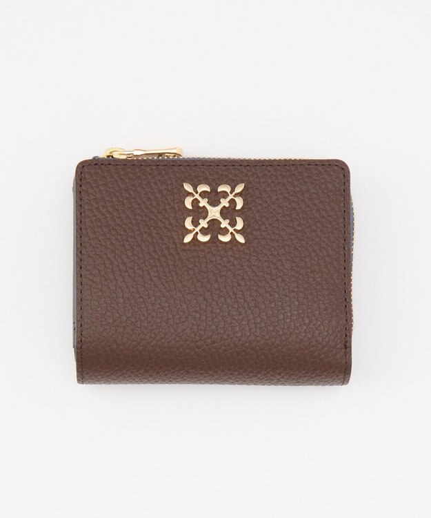 russet ＜お財布人気NO.1＞モノグラムプレートハーフウォレット(SO-376) D.Brown/GY