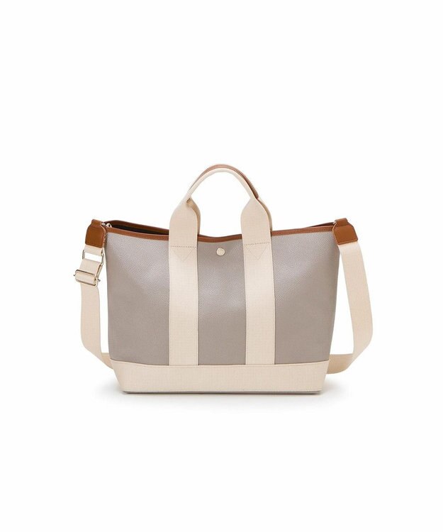 TOPKAPI 【Breath TOPKAPI】SCOTCH GRAIN スコッチグレイン ショルダー付き A4 トート バッグ ライトグレー