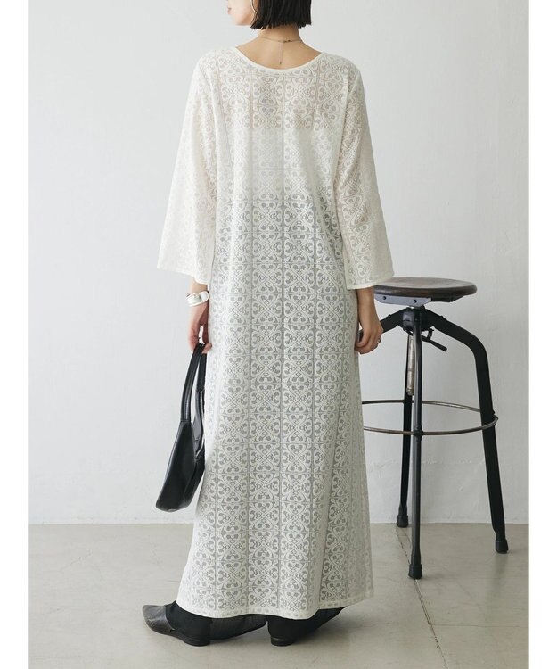 Green Parks AnriettMusee レースロングワンピース Off White