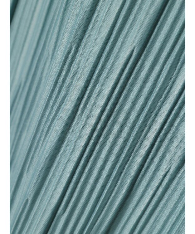 Green Parks プリーツ５分袖プルオーバー Sax