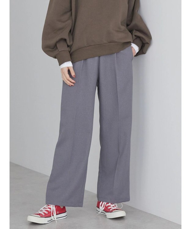 AMERICAN HOLIC 美・美・美あったかタックワイドパンツ Gray Mixture