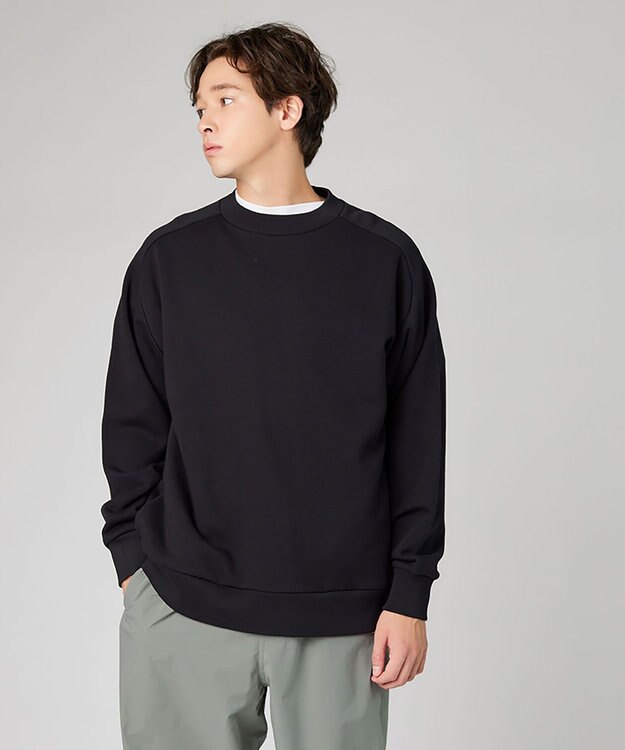 UNFILO MENS MOVE TEX モックネック裏起毛プルオーバー ブラック系