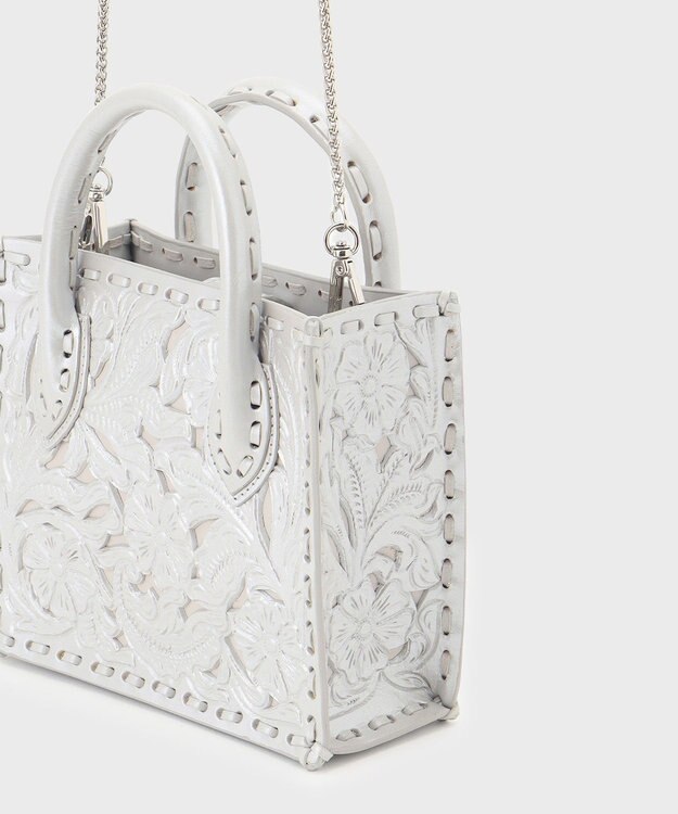 GRACE CONTINENTAL SquareMiniBagMT シルバー