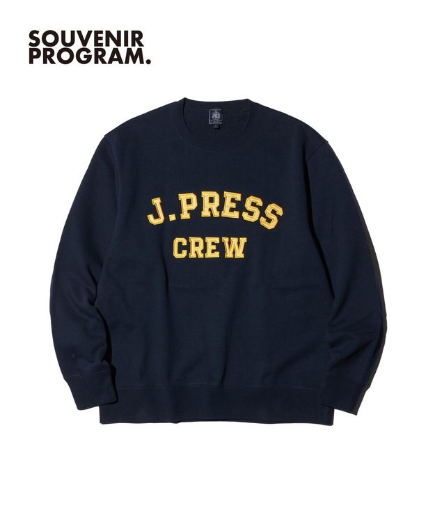 J.PRESS MEN 【J.PRESS ORIGINALS】Supima Recycle French Terry Fabric Logo Sweat Shirt ネイビー系