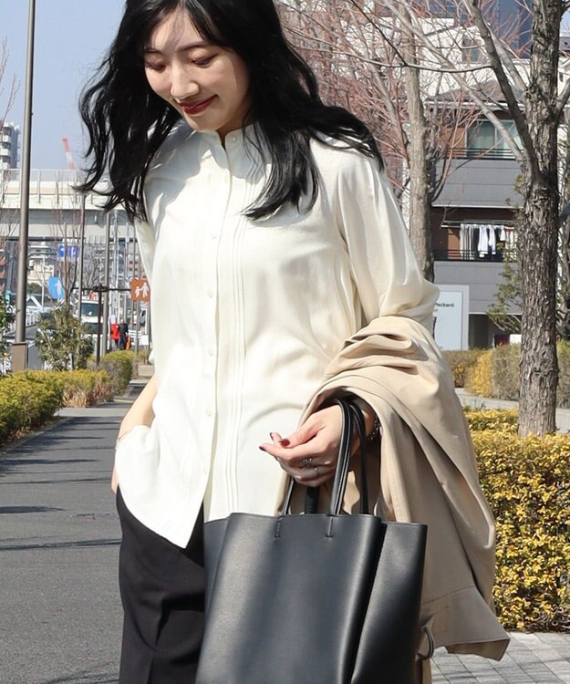 AMERICAN HOLIC サラックールタックブラウス Ivory