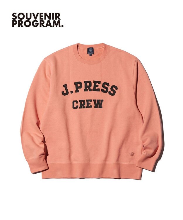 J.PRESS MEN 【J.PRESS ORIGINALS】Supima Recycle French Terry Fabric Logo Sweat Shirt ライトオレンジ系