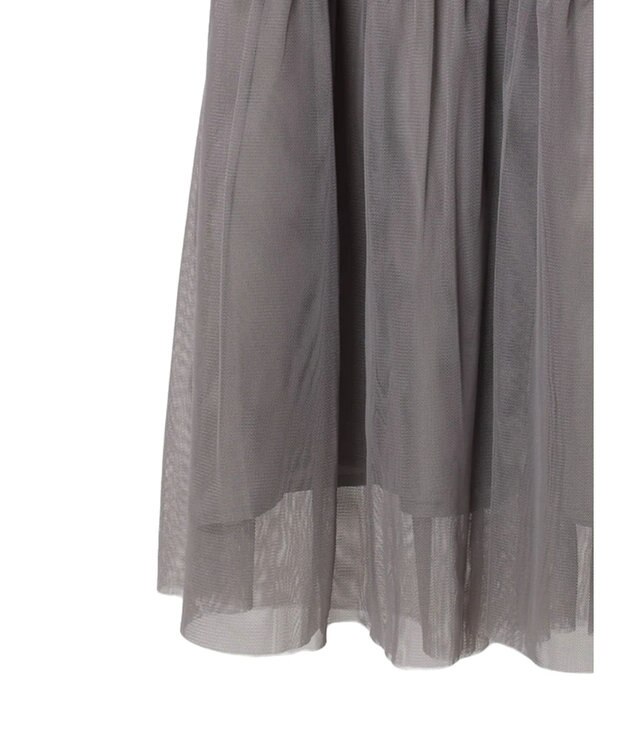 earth music&ecology ティアードチュールスカート Gray