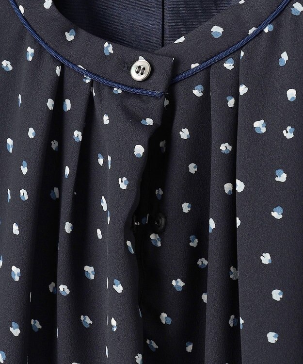 J.PRESS LADIES S 【洗える】ドット フラワープリント ワンピース ネイビー系5