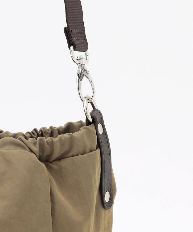 Y'SACCS 【Y’SACCS vous et】サイドギャザー2WAYトート Mサイズ カーキ