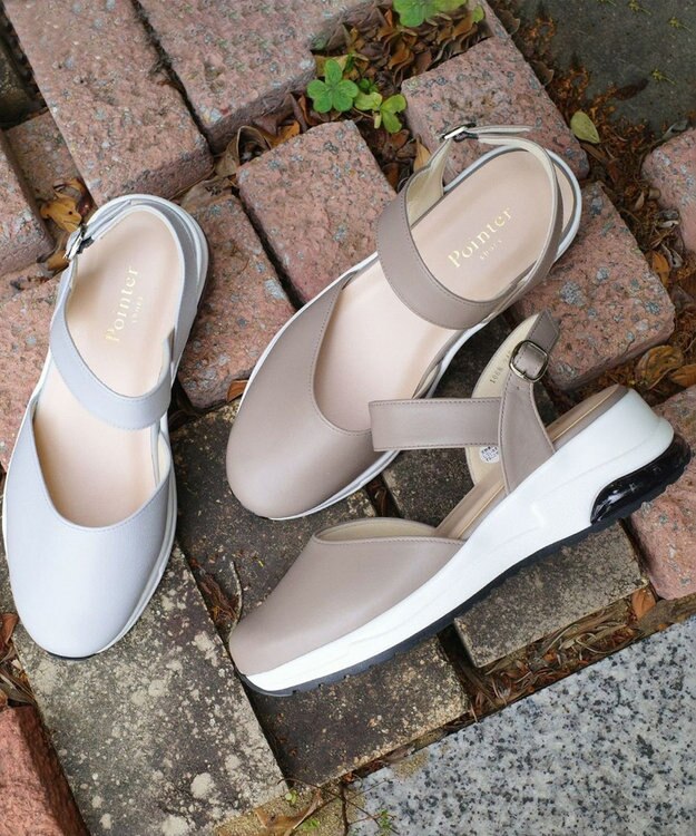 Pointer 日本製 本革スポーツサンダル オークグレー