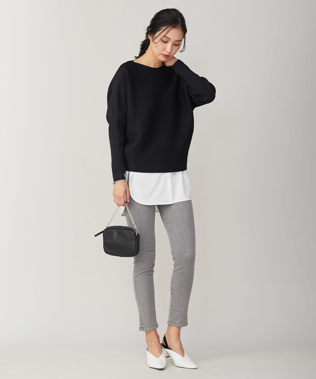 ICB 【洗える】スキニーデニム グレー系