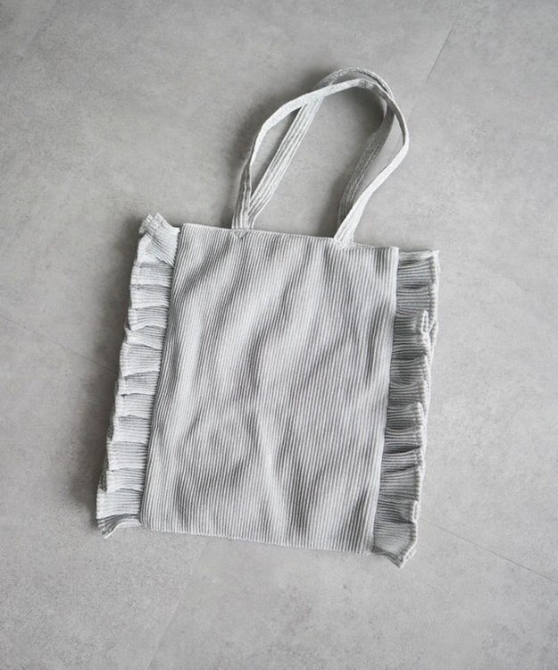 Green Parks ・ＱＵＯＮ　ラメフリルシンプルトート Silver