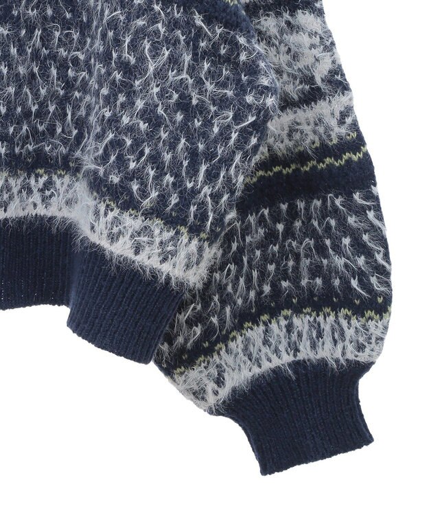 earth music&ecology フェザーヤーンノルディックプルオーバー Navy