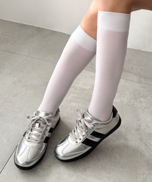 WEGO 2ラインローカットスニーカー シルバー