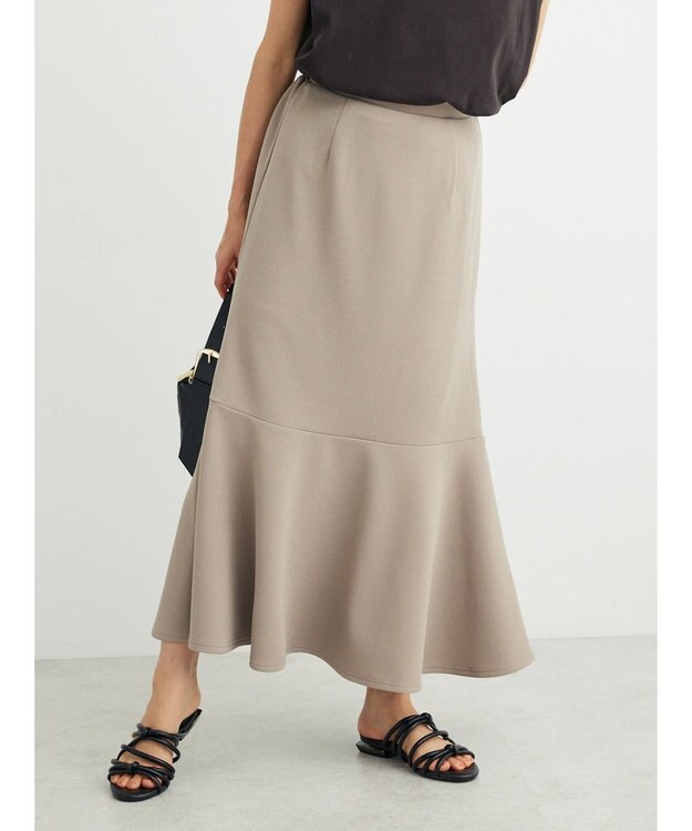 Green Parks カットＪＱマーメイドスカート Gray Beige