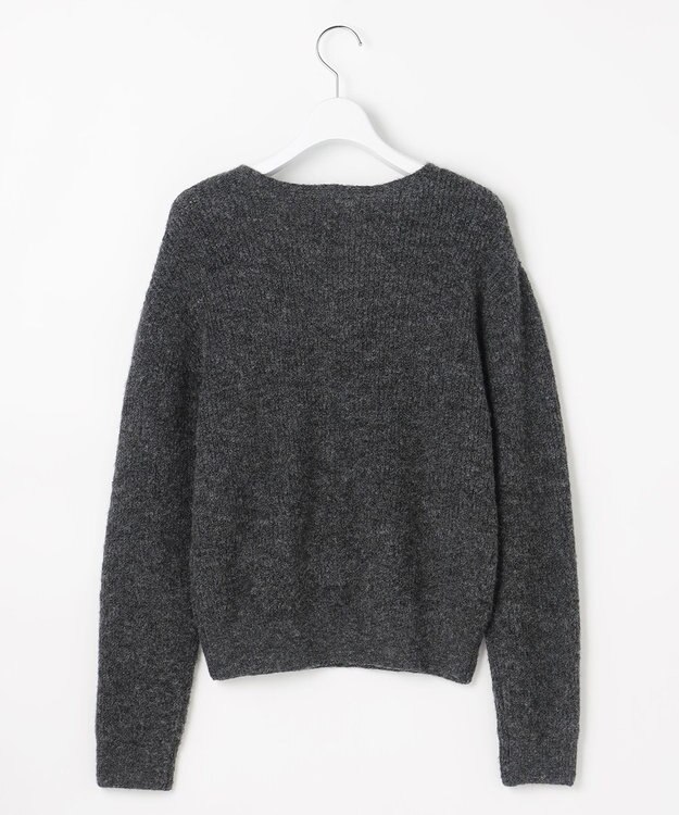 Feroux ニット×ティアードレース スカート グレー系