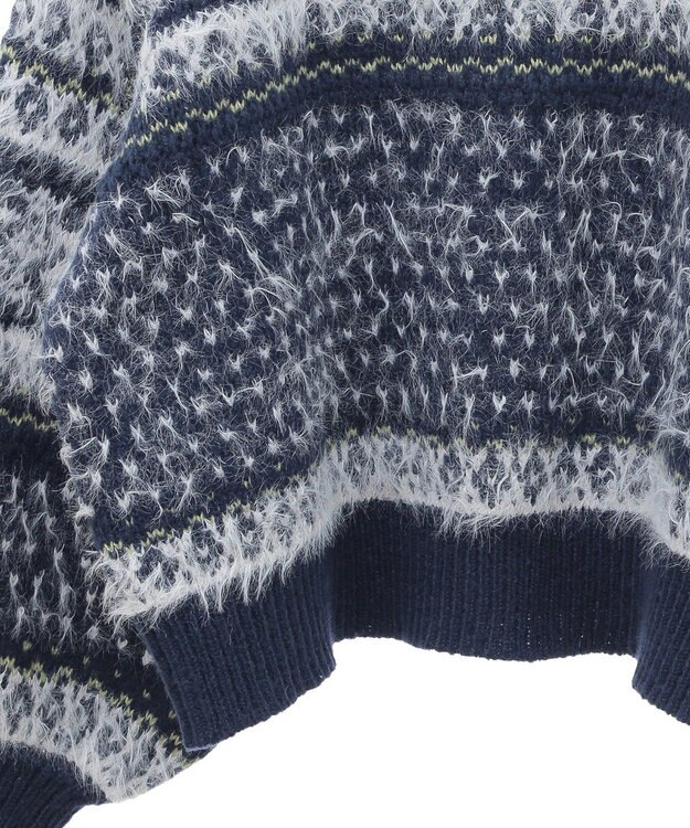 earth music&ecology フェザーヤーンノルディックプルオーバー Navy