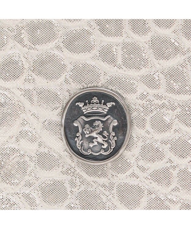 A.D.M.J. 【牛革】ヴィッテリグリシャムウェンディ/クリスタルソーイングWジップトート28cm プラチナ