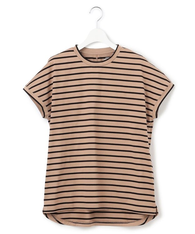 J.PRESS YORK STREET 【WOMEN】フレンチスリーブ ボーダーTシャツ ブラウン系1