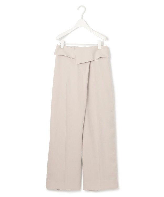 ICB L 【UVケア・接触冷感・速乾・防シワ・洗える】 FluidBackSatin デザインワイドパンツ トープ系