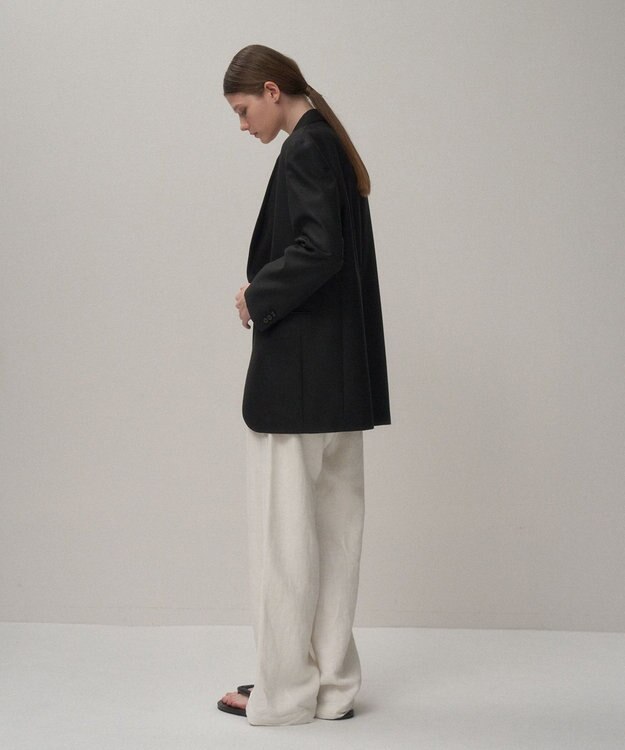 ATON LINEN TWILL | ベイカーパンツ WHITE