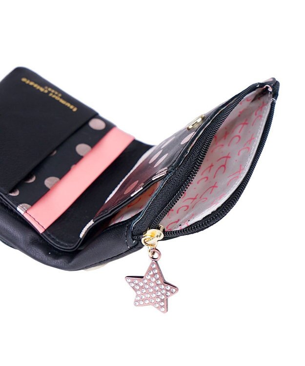tsumori chisato CARRY 新マルチドット 折り財布 2つ折り ミニ財布【キラキラでかわいい！本革のやわらかな風合い】 ブラックⅡ
