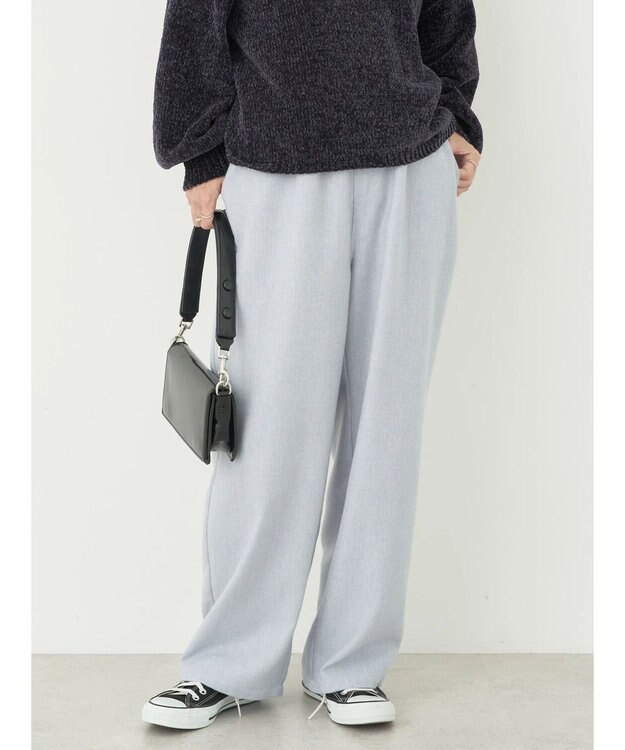 earth music&ecology ヘリンボーンイージーパンツ Light Gray