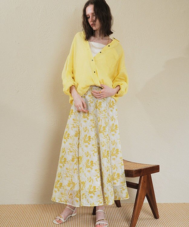 YECCA VECCA 3wayフレンチリネンシャツ Yellow