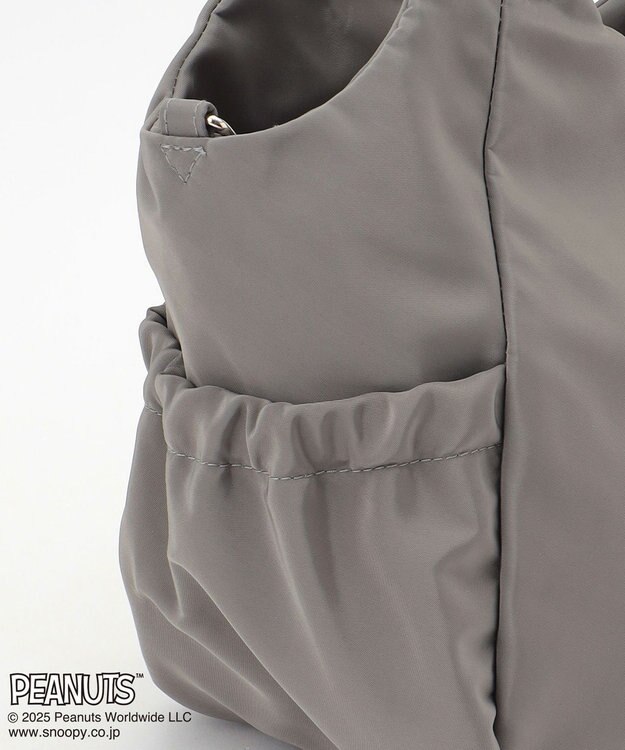 Y'SACCS SNOOPYデザイン　ギャザー2wayミニトート グレー