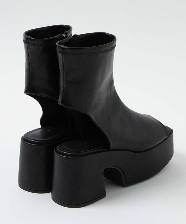 WEGO バルキーヒールブーツサンダル ブラック