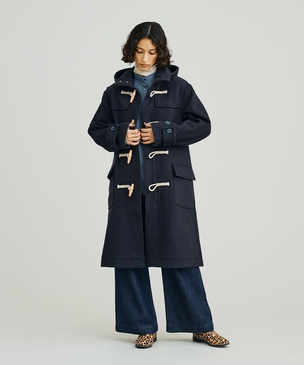 J.PRESS YORK STREET 【UNISEX】メルトン ダッフルコート ネイビー系