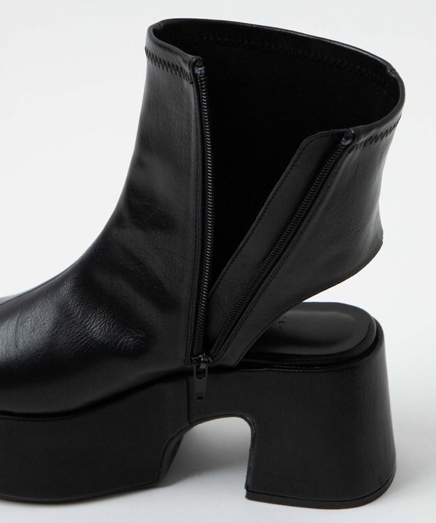 WEGO バルキーヒールブーツサンダル ブラック