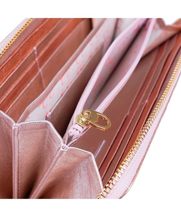 tsumori chisato CARRY 新マルチドット ラウンドファスナー長財布【キラキラでかわいい！本革のやわらかな風合い】 ピンク