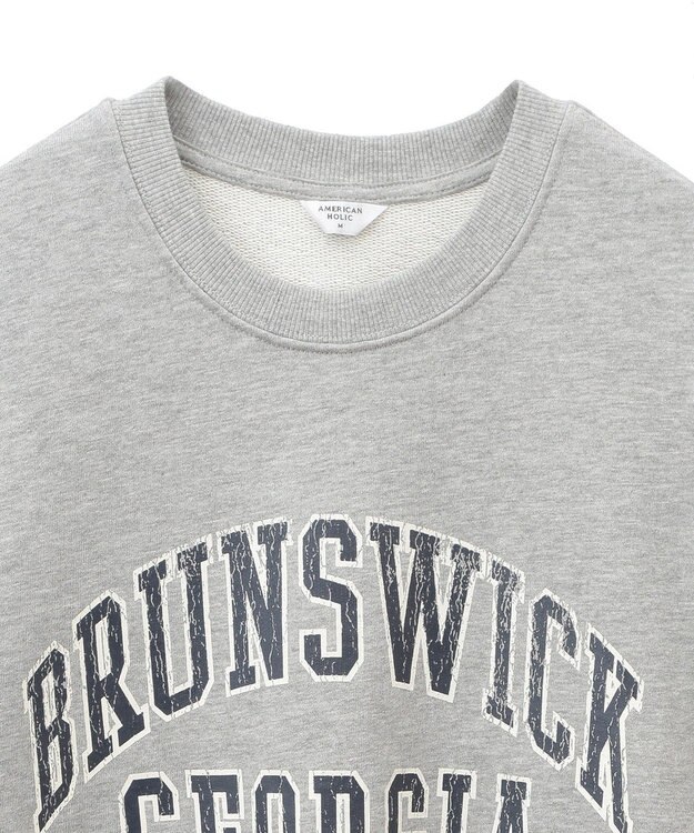 AMERICAN HOLIC ＢＲＵＮＳＷＩＣＫ　ＧＥＯＲＧＩＡ　ＢＩＧスウェット Light Gray Mixture
