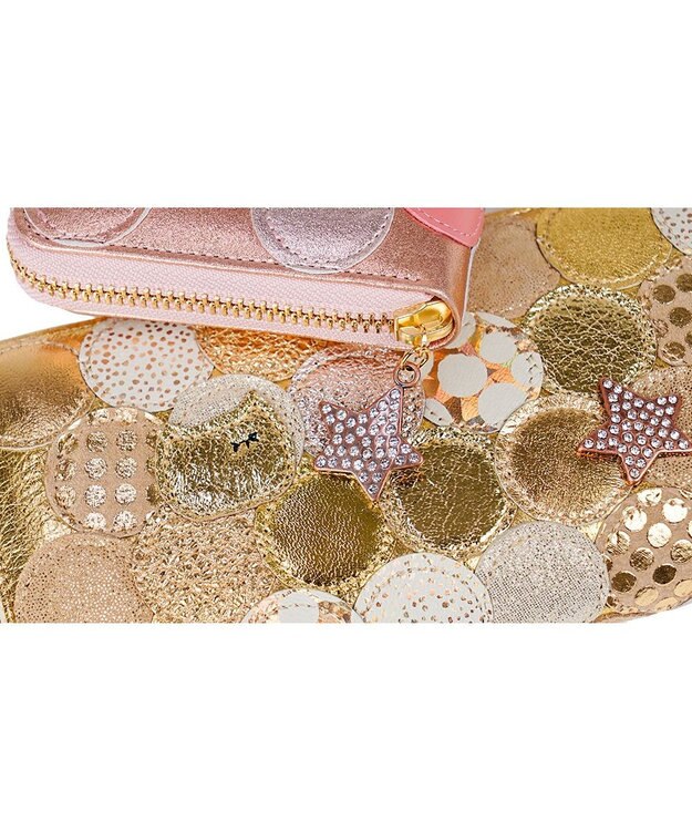 tsumori chisato CARRY 新マルチドット ラウンドファスナー長財布【キラキラでかわいい！本革のやわらかな風合い】 ゴールド