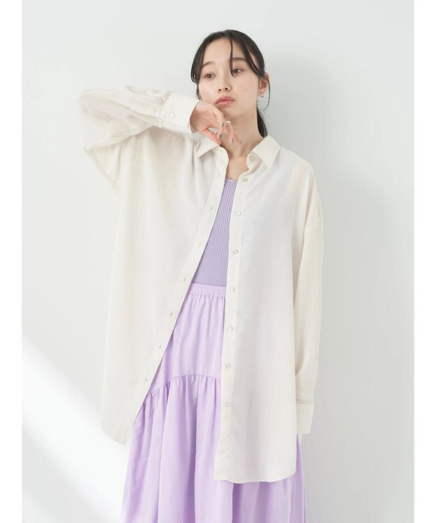 earth music&ecology ウ゛ィンテージボタンシャツ Off White