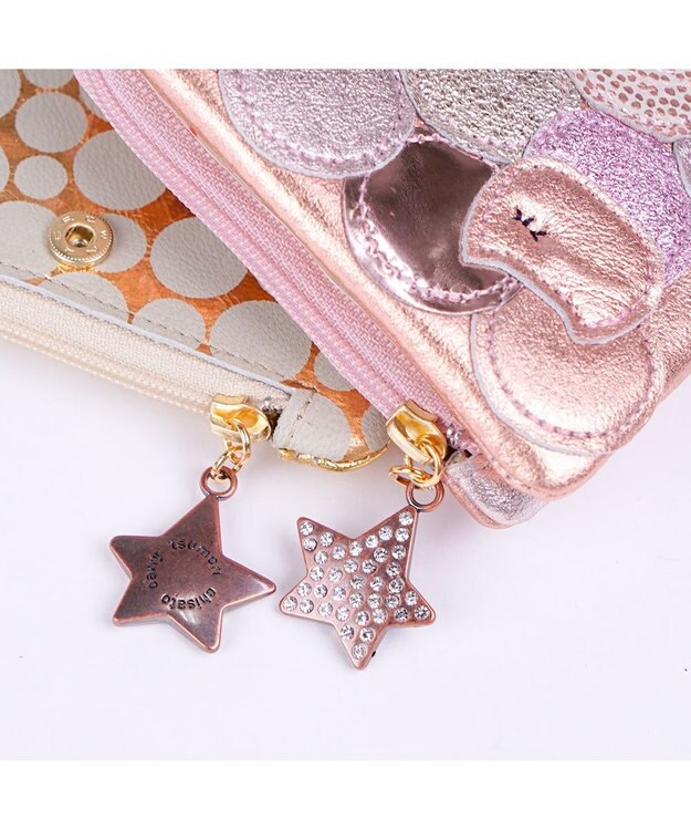 tsumori chisato CARRY 新マルチドット 折り財布 2つ折り ミニ財布【キラキラでかわいい！本革のやわらかな風合い】 ピンク