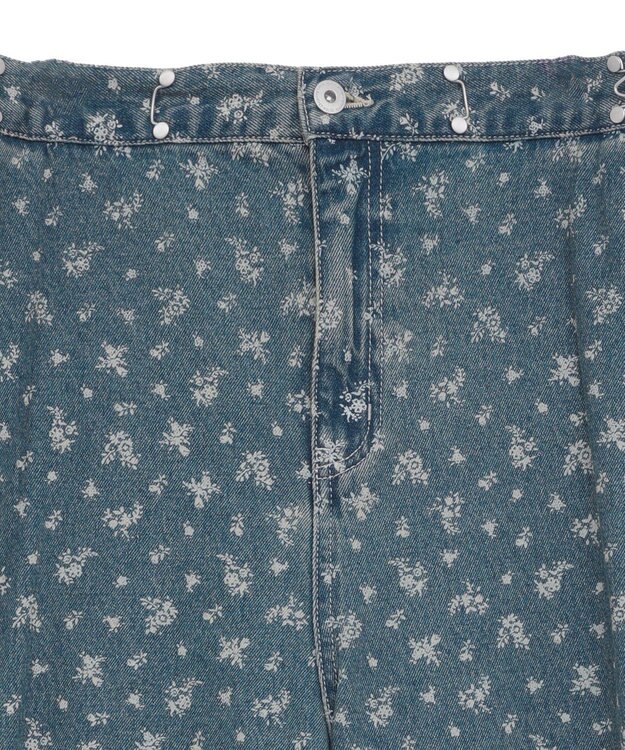earth music&ecology タックホックデニムパンツ Flower
