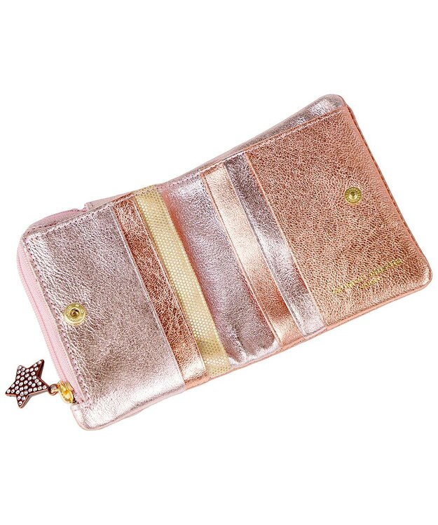 tsumori chisato CARRY 新マルチドット 折り財布 2つ折り ミニ財布【キラキラでかわいい！本革のやわらかな風合い】 ピンク